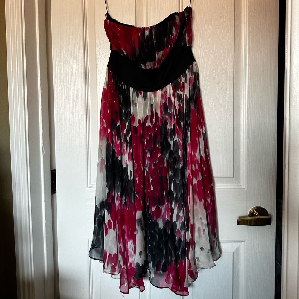 Zara Woman Silk Watercolor Dress